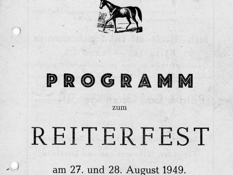 Reiterfest 1949 Ländl. Reit-und Fahrverein Guxhagen