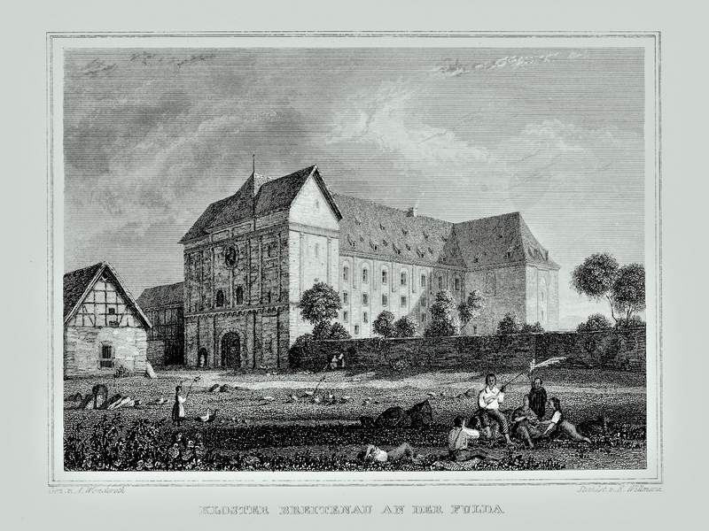Kloster Breitenau an der Fulda Stahlstich aus 1840
