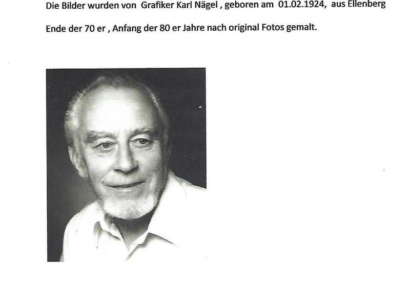 Alte Ellenberger Dorfansicht Gemälde