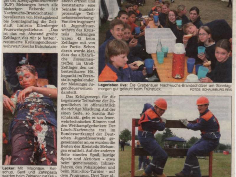 32. Zeltlager der Kreisjugend Feuerwehr in Ellenberg
